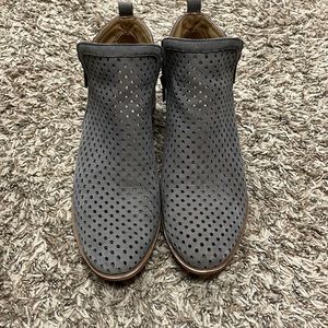 Lucky Brand, gray booties, size 8.5, worn twice
